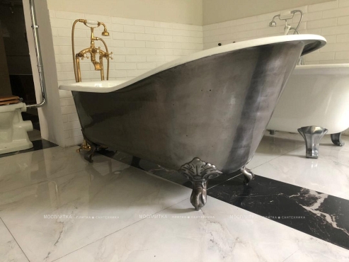 Чугунная ванна Goldman Element Loft 168x78x44 см с ножками и сифоном - 2 изображение