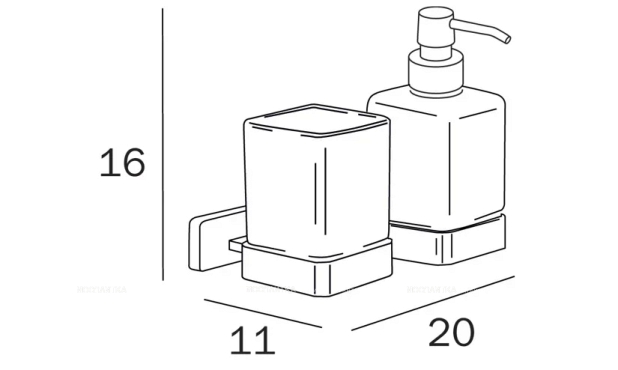 Дозатор для жидкого мыла со стаканом Inda Lea A1810DCR21 хром - 2 изображение