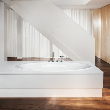 Стальная ванна Bette Eve, с шумоизоляцией 180х100х45 см, с BetteGlasur ® Plus, белая, 6043-000 PLUS - 3 изображение
