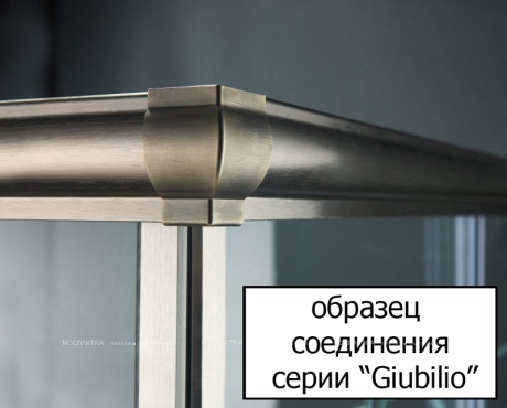 Душевой уголок Cezares Giubileo-A-2-80 стекло с узором хром - 4 изображение