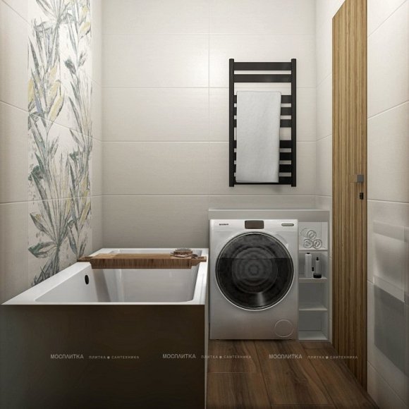 Дизайн Ванная в стиле Современный в бежевом цвете №12307 - 8 изображение