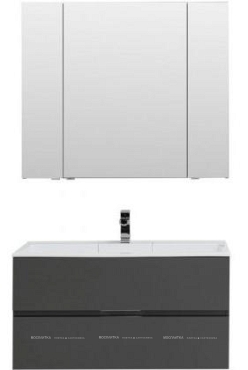 Комплект мебели для ванной Aquanet Алвита 100 серый антрацит - 2 изображение