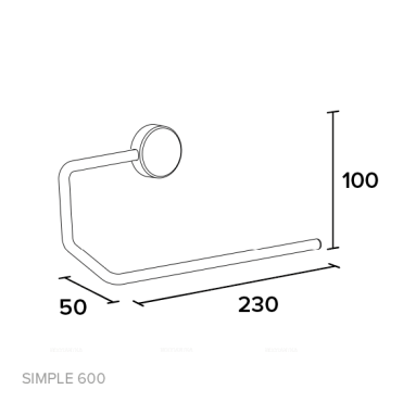 Держатель для полотенец Koin SIMPLE хром, SI600 - 2 изображение