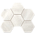 Мозаика Ametis  DA00 Hexagon 25x28,5 непол. 10 мм
