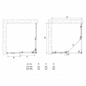 Душевой уголок Veconi Rovigo RV-113, 80x80x185, хром, стекло прозрачное - 2 изображение