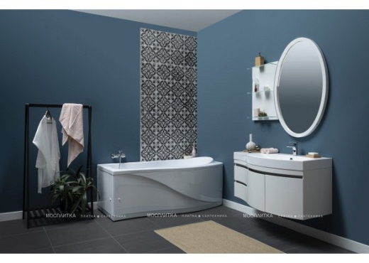 Комплект мебели для ванной Aquanet Опера 115 R 2 двери 2 ящика белый - 9 изображение