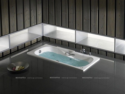 Чугунная ванна Roca Malibu R 160x75 см с ручками - 2 изображение