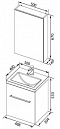 Комплект мебели для ванной Aquanet Порто 50 белый - 14 изображение