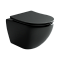 Комплект подвесной безободковый унитаз Ceramica Nova Metropol Rimless CN4002MB с микролифтом + система инсталляции Envision CN1001B с кнопкой смыва Round чёрный матовый и шумоизоляционной панелью - 2 изображение