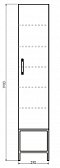 Шкаф-пенал Comforty Бредфорд-40 дуб темный - 2 изображение
