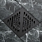 Душевой трап Orange TR01-008b с декоративной решеткой 10х10 см, черный - 2 изображение