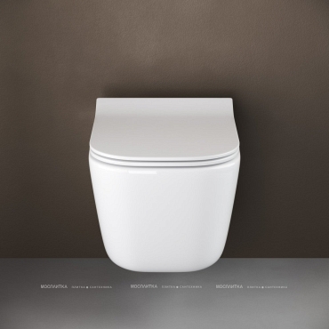 Комплект подвесной безободковый унитаз Ceramica Nova New Day CN3005 с крышкой-сиденьем микролифт + инсталляция Am.Pm ProC I012707 - 4 изображение
