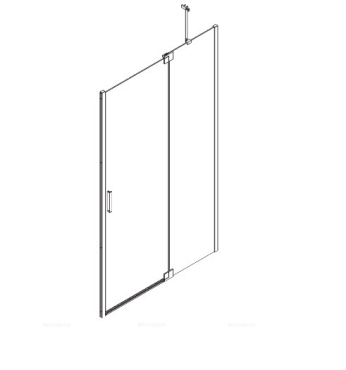 Душевой уголок Creto Tenta стекло прозрачное профиль хром 140х70 см, 123-WTW-140-C-CH-8 + 123-SP-700-C-CH-8 - 3 изображение