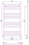 Полотенцесушитель водяной Сунержа Модус 120х60 см 051-0250-1260 состаренная латунь - 3 изображение