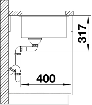 Кухонная мойка Blanco Etagon 700-U Silgranit 525168 темная скала - 11 изображение