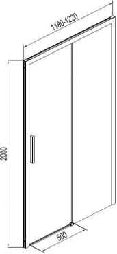 Душевая дверь Aquanet Pleasure AE60-N-120H200U-BT 120 - 2 изображение