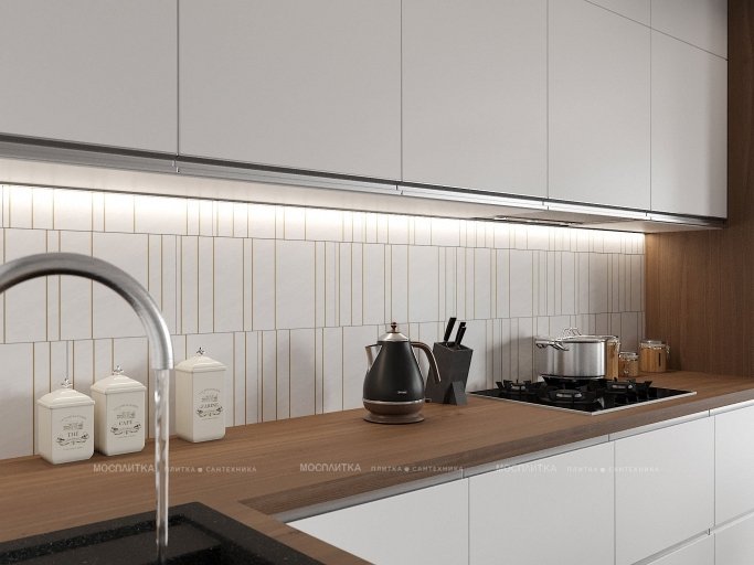 Дизайн Кухня в стиле Современный в белом цвете №12546 - 2 изображение