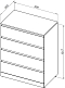 Комод Aquanet Сканди 800x480 Дуб крафт (4 ящика) - 10 изображение