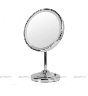 Косметическое зеркало Aquanet 8070, с LED-подсветкой, хром