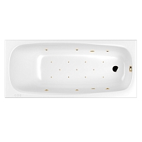 Акриловая ванна 180х80 см Whitecross Layla Slim Relax 0122.180080.100.RELAX.GL с гидромассажем