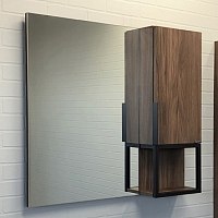 Зеркальный шкаф Comforty Равенна Лофт-90 00-00006656 дуб темно-коричневый