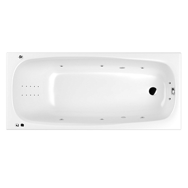 Акриловая ванна 170х75 см Whitecross Layla Smart Nano 0102.170075.100.SMARTNANO.CR с гидромассажем