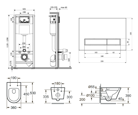Комплект подвесной безободковый унитаз Lavinia Boho Biore Rimless, микролифт, 77040098 - 7 изображение