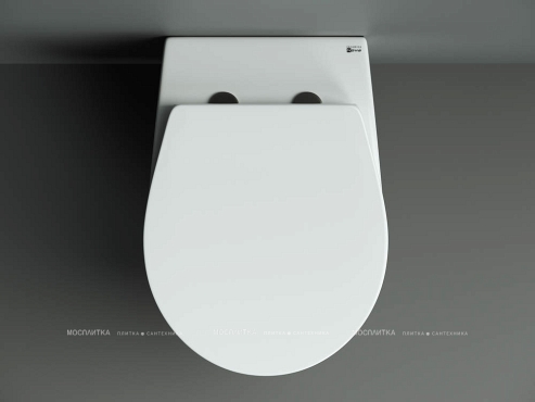 Комплект подвесной безободковый унитаз Ceramica Nova Pearl с крышкой-сиденьем CN8001 + инсталляция Grohe Rapid SL 38775001 4 в 1 с кнопкой смыва - 5 изображение
