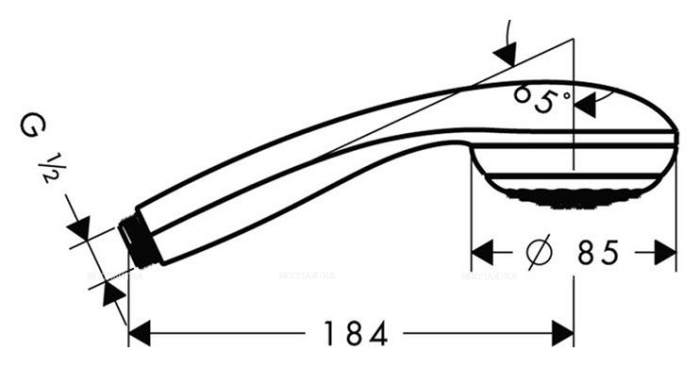 Душевая лейка Hansgrohe Crometta 85 Variojet 28562000 - 2 изображение