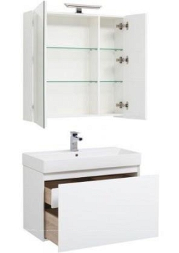 Комплект мебели для ванной Aquanet Йорк 85 белый - 3 изображение