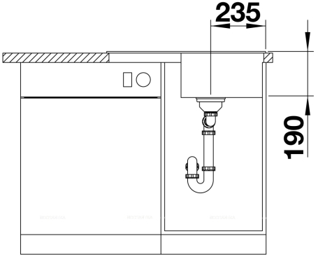 Кухонная мойка Blanco Zia 45 S Compact 524726 жасмин - 5 изображение