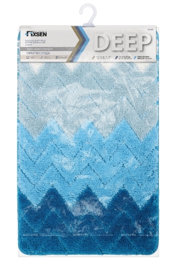 Коврик для ванной Fixsen Deep голубой 50х80 см. FX-5003C - 3 изображение