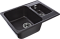 Кухонная мойка GranFest Quarz 61,7, прямоугольная, цвет черный - 2 изображение