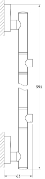 Штанга двухпозиционная FBS Luxia LUX 074 длина 59 см - 2 изображение