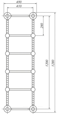 Полотенцесушитель электрический Migliore Edera ML.ADR-EL.110.BR 41 x 123 см - бронза, провод слева - 2 изображение