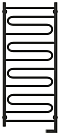 Полотенцесушитель электрический Сунержа Элегия 2.0 120х50 см 31-5219-1250 матовый черный - 2 изображение