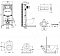 Комплект подвесной безободковый унитаз Jacob Delafon Struktura E21747RU-00 с сиденьем микролифт + система инсталляции с кнопкой белой - 2 изображение