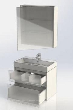 Комплект мебели для ванной Aquanet Бруклин 70 белый - 16 изображение
