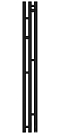 Полотенцесушитель электрический Сунержа Терция 3.0 120х13,8 см 31-5845-1211 матовый черный - 2 изображение