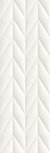 Керамическая плитка Meissen Плитка French Braid белый рельеф 29х89