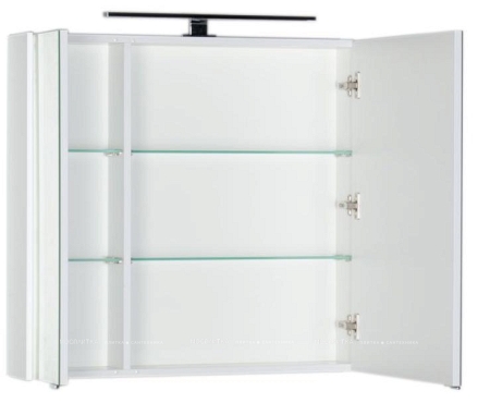 Зеркальный шкаф Aquanet Латина 80 белый - 3 изображение