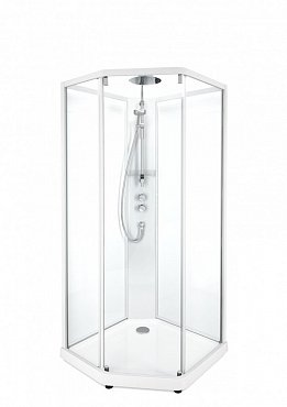 Душевая кабина IDO Showerama 10-5 Comfort 100x100 см стекло прозрачное профиль белый