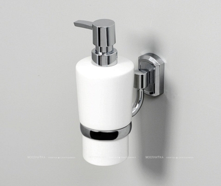 Дозатор для жидкого мыла с держателем WasserKRAFT K-28199 - 3 изображение