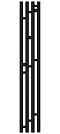 Полотенцесушитель электрический Сунержа Кантата 3.0 120х19,1 см 31-5847-1216 матовый черный - 2 изображение