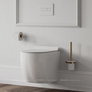 Держатель туалетной бумаги Omnires Modern project (золото), MP60510GL - 2 изображение