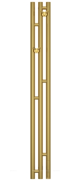 Полотенцесушитель электрический Сунержа Терция 3.0 120х13,8 см 03-5845-1211 золото - 2 изображение