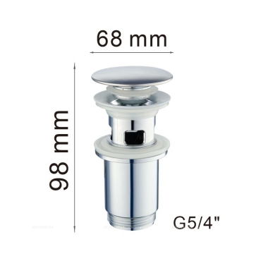 Донный клапан Haiba HB65-3, хром, - 2 изображение