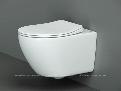 Комплект подвесной безободковый унитаз Ceramica Nova Pearl с крышкой-сиденьем CN8001 + инсталляция Grohe Rapid SL 38775001 4 в 1 с кнопкой смыва - 3 изображение