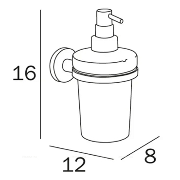Дозатор для жидкого мыла Inda One A24120NE03 черный матовый - 2 изображение