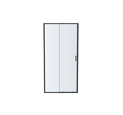 Душевая дверь Aquatek 100х200 см AQ ARI RA 10020BL профиль черный, стекло прозрачное